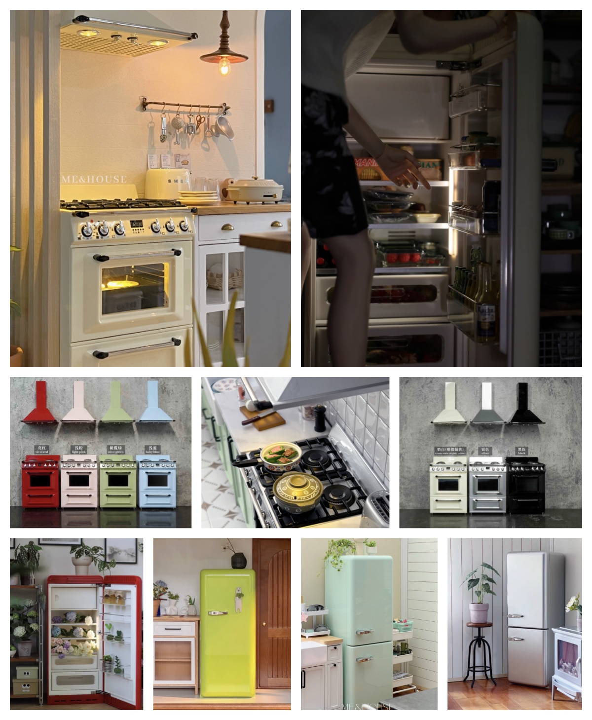 Kitchen Up - 1/6 современная миниатюрная кухонная мебель Blythe/BJD