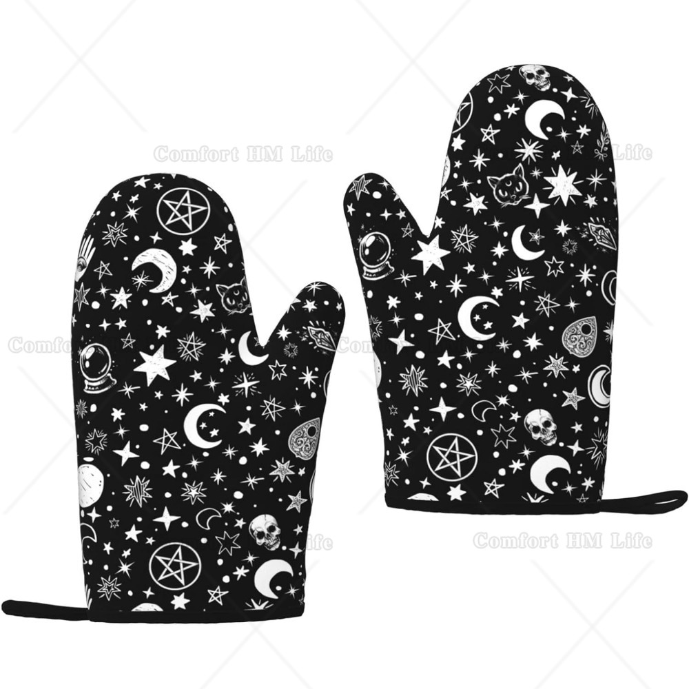 Kitchen Witch Baking - Силиконовые варежки Witch Cat, термостойкие Нескользящие