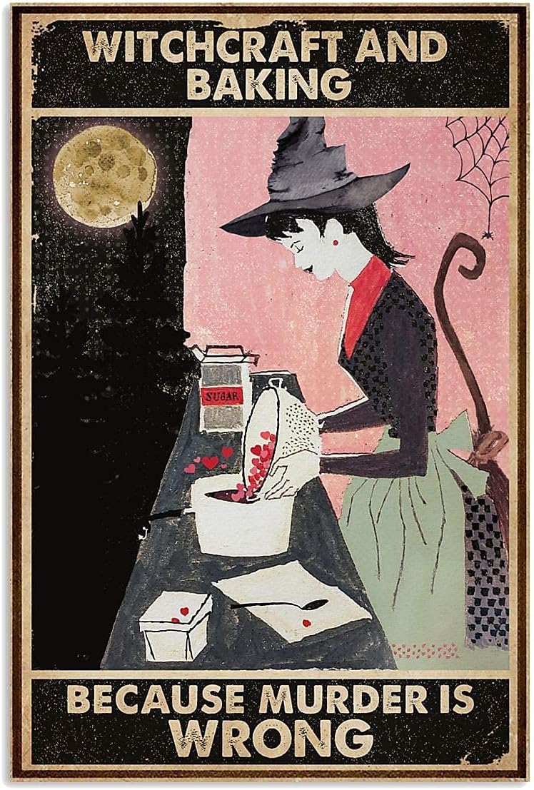 Винтажная металлическая таблич – обзор и цена Kitchen Witch Baking