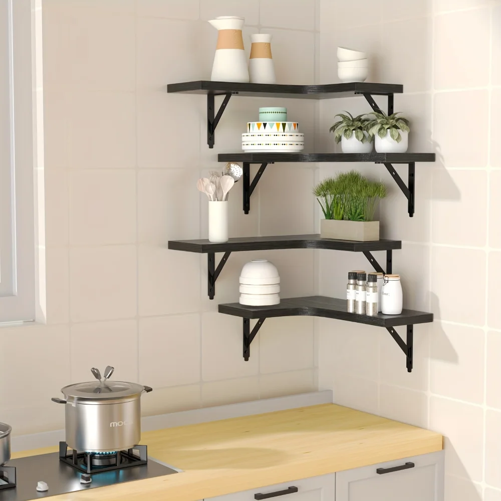 Настенные угловые полки из нат – обзор и цена Kitchen Up